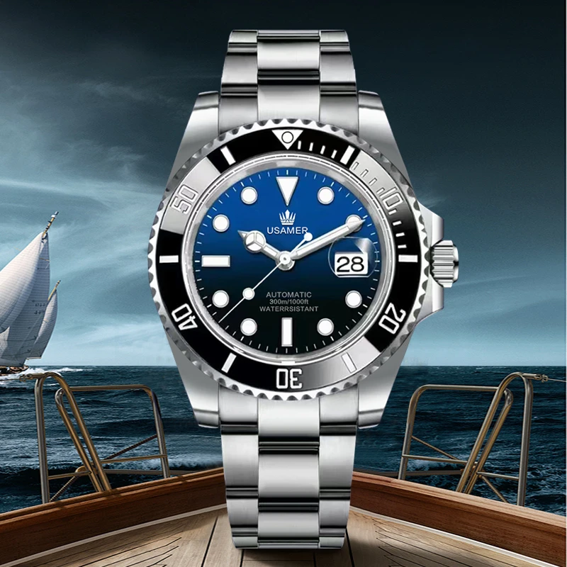 【粉丝福利】S8101渐变鬼王夜光全自动机械潜水腕表