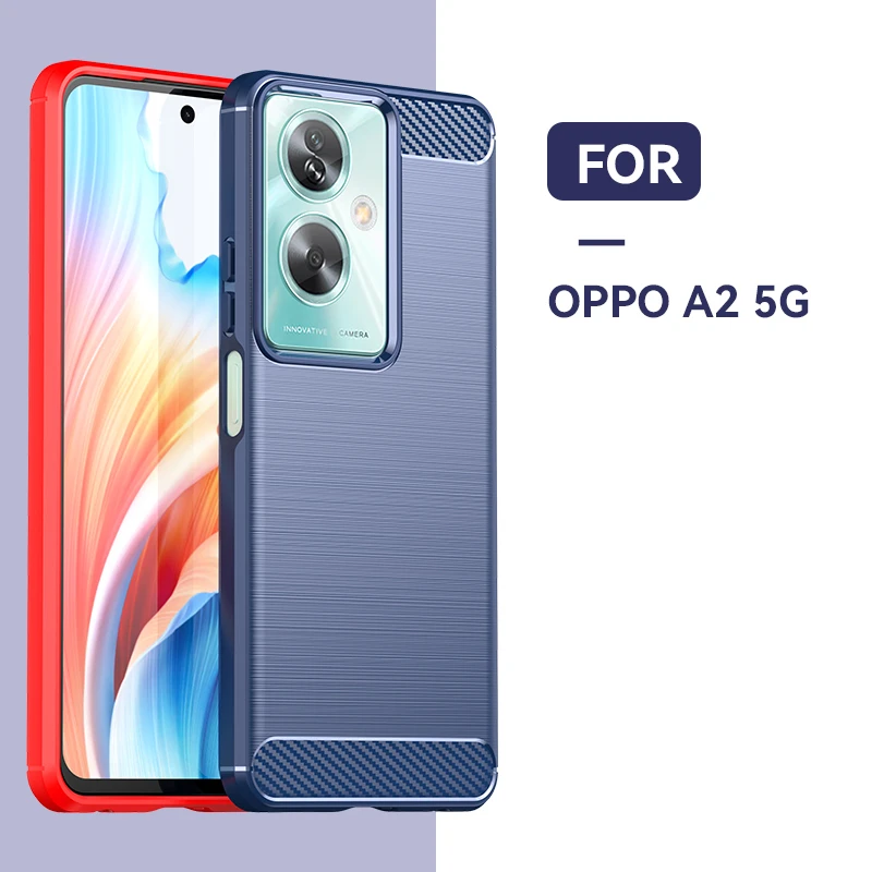 OPPO A2专用碳纤纹拉丝手机壳【四角防摔+手感舒适】
