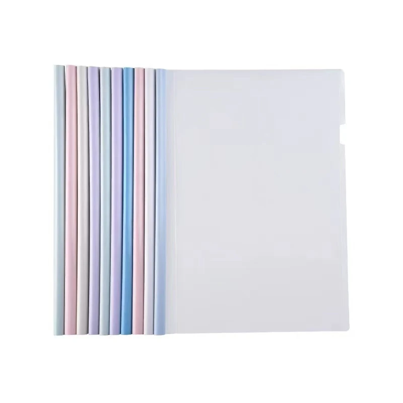 a4抽杆文件夹资料夹拉杆抽杆夹透明加厚简历学生试卷夹资料收纳册