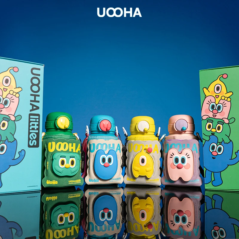 UOOHA「小阳人」保温杯秋冬饮品网红高颜值「明星同款」时尚吸管杯