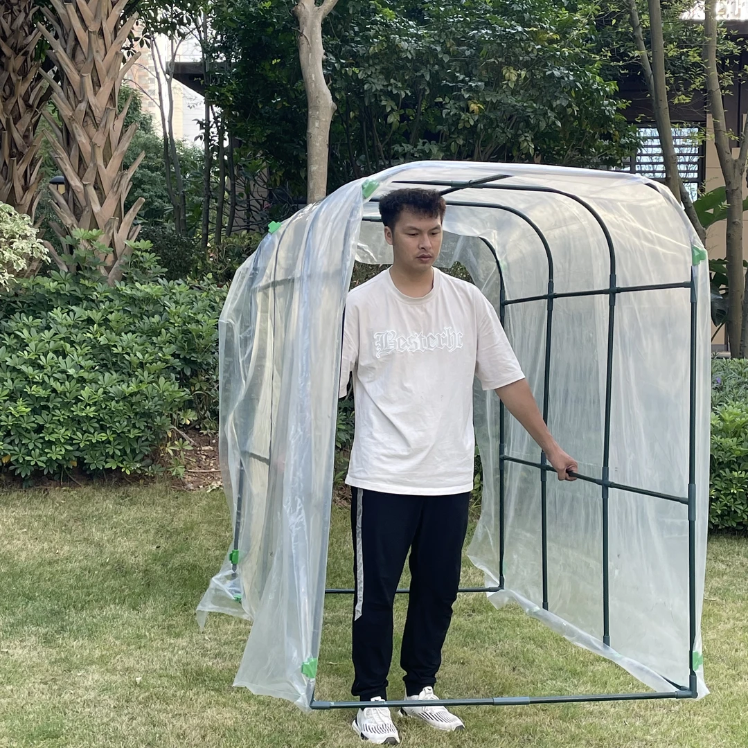 阳台暖房多肉花卉蔬菜保温挡雨大棚包塑钢管支架可搭配遮阳防虫网