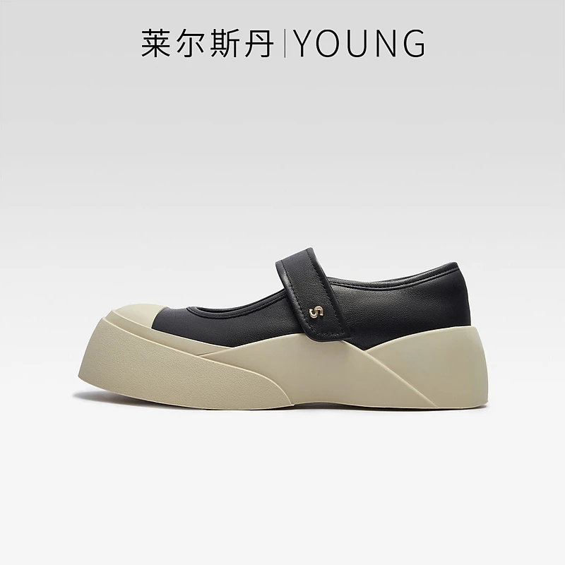 莱尔斯丹2024秋季新款Y系列时尚休闲玛丽珍浅口厚底女单鞋4T53401