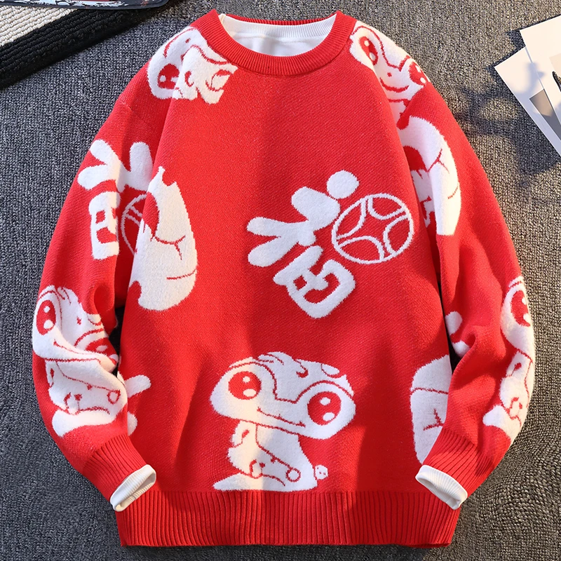 针织衫男士欧版潮牌时尚爆品秋冬季新款加厚保暖高档毛衣休闲百搭