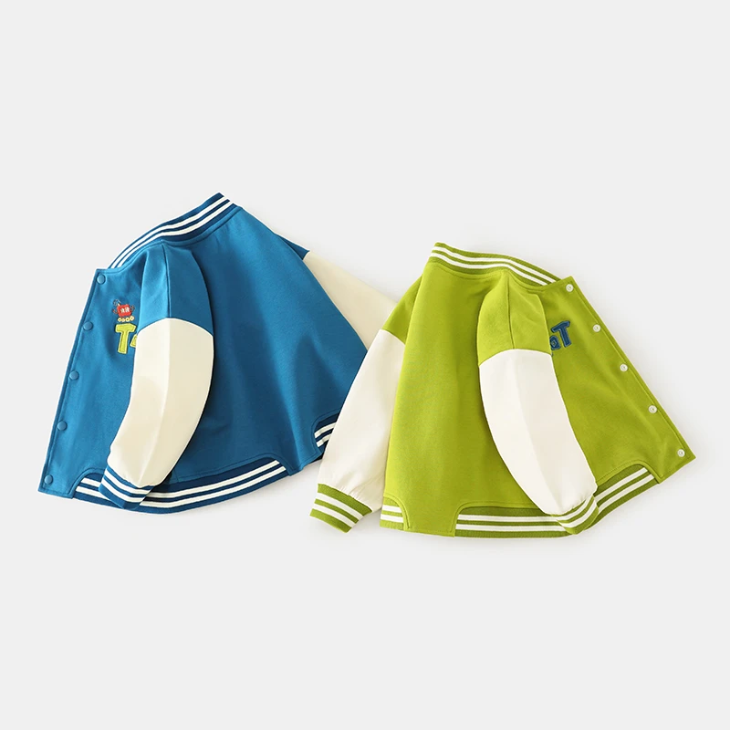 男童棒球服外套春秋款儿童春装上衣精梳棉男宝衣服2024新Q101678