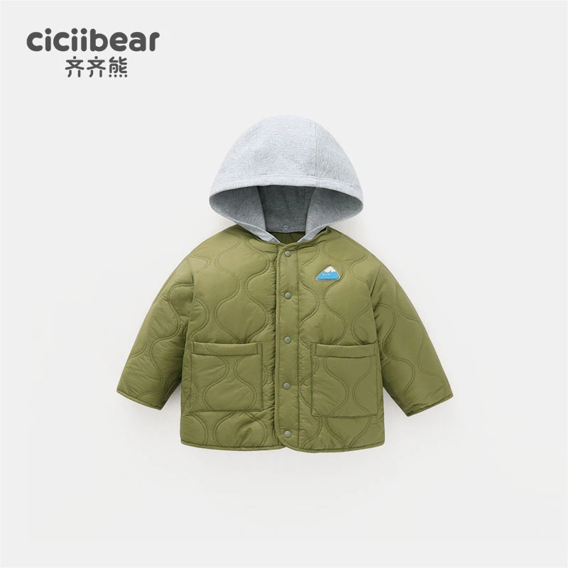齐齐熊宝宝棉服男童冬季儿童夹棉棉袄保暖耐磨棉衣Q102546