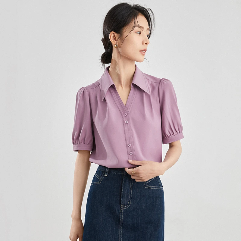 【曼贝宠粉节】B57-8492269火龙果色2025夏季新款衬衫