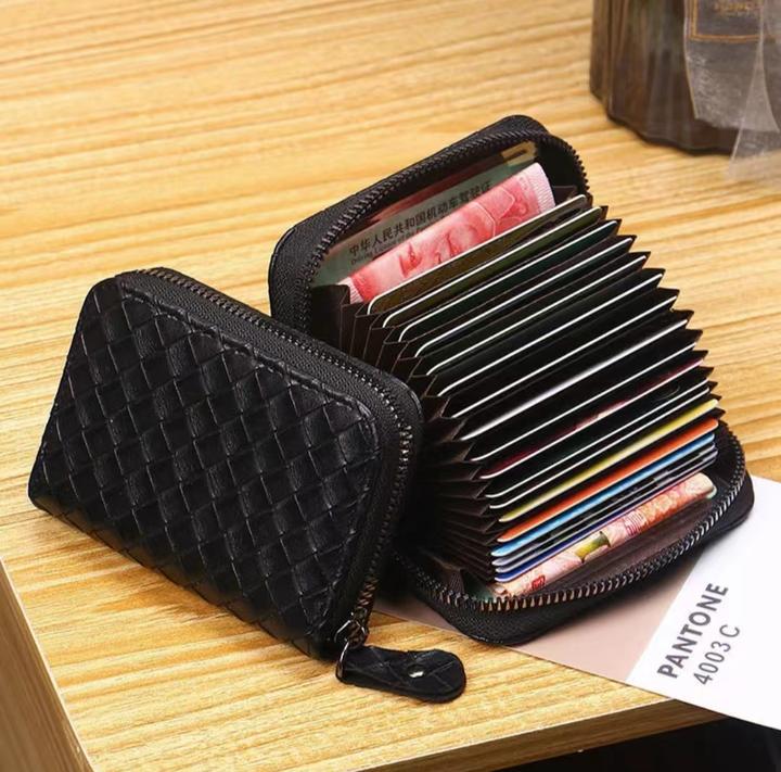 高奢卡包新款男士简约百搭卡包银行卡包菱格卡包