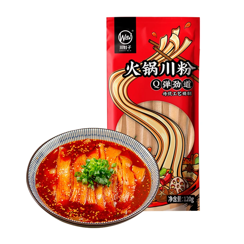川娃子宽粉川粉火锅粉免泡手工红薯火锅粉条苕粉皮火锅食材120g