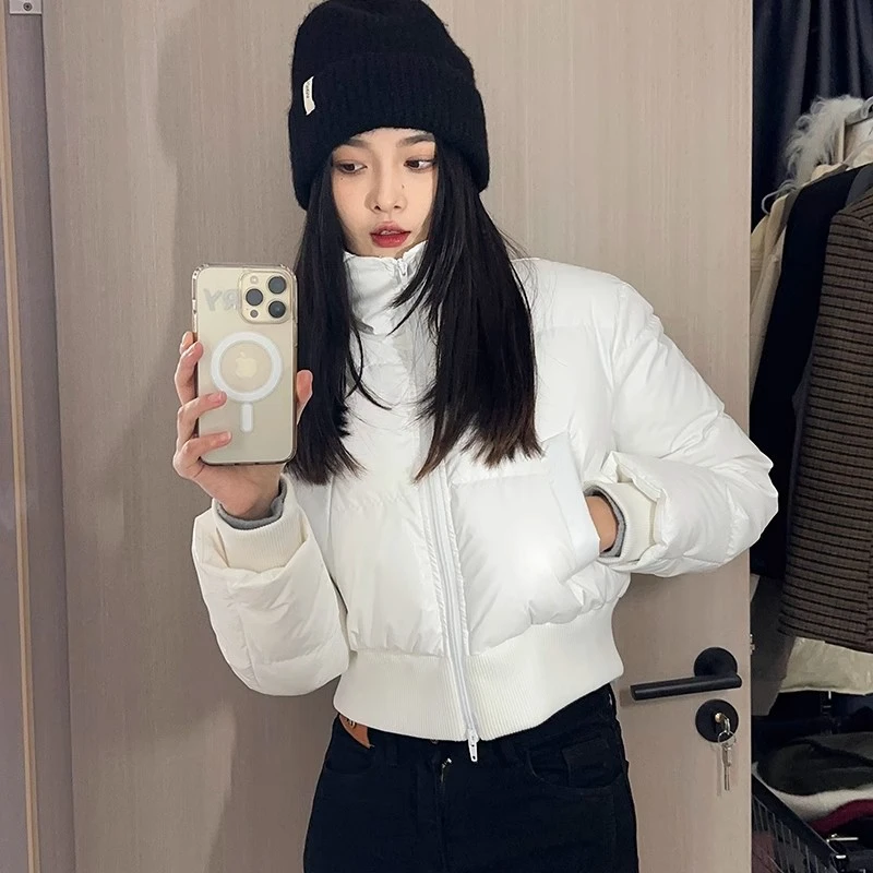 白色棉衣棉服女小个子冬季新款2025爆款显瘦棉袄夹棉加厚外套