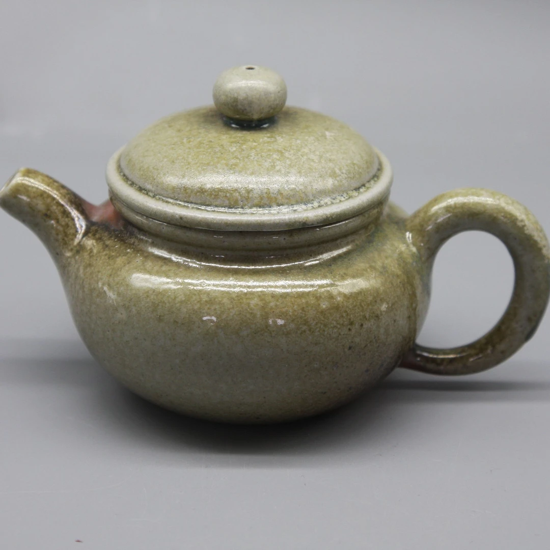 也无堂柴烧纯手工华宁陶家用茶壶创意个性复古茶具茶器自然落灰釉