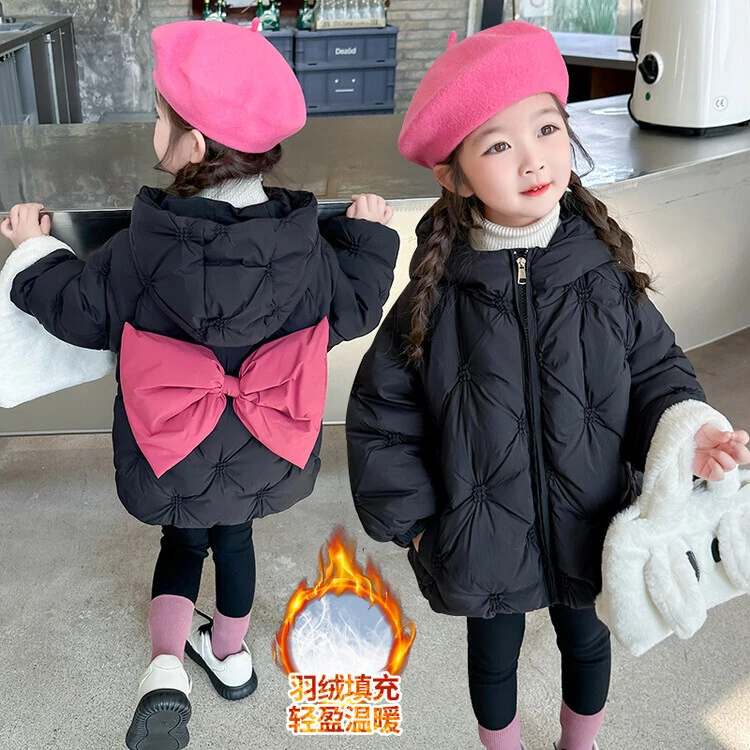 女童羽绒服加厚中长款高档新款羽绒服宝宝冬季新款儿童羽绒服外套