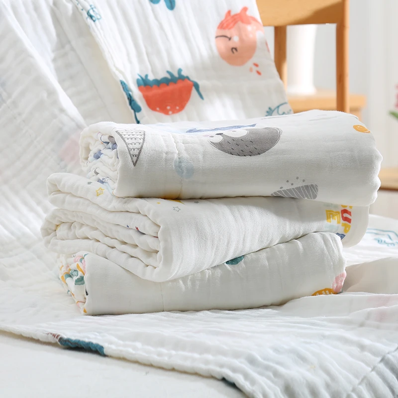 初生婴儿纱布浴巾纯棉超柔吸水大毛巾幼儿洗澡巾宝宝新生儿童被子