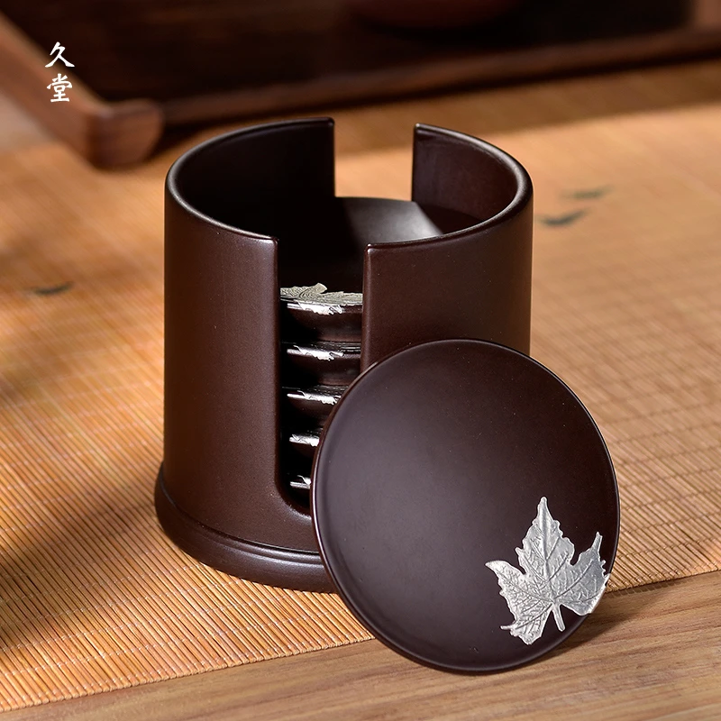 日式电木茶垫杯垫茶道茶杯托隔热茶碟子创意茶具配件大全套装茶托