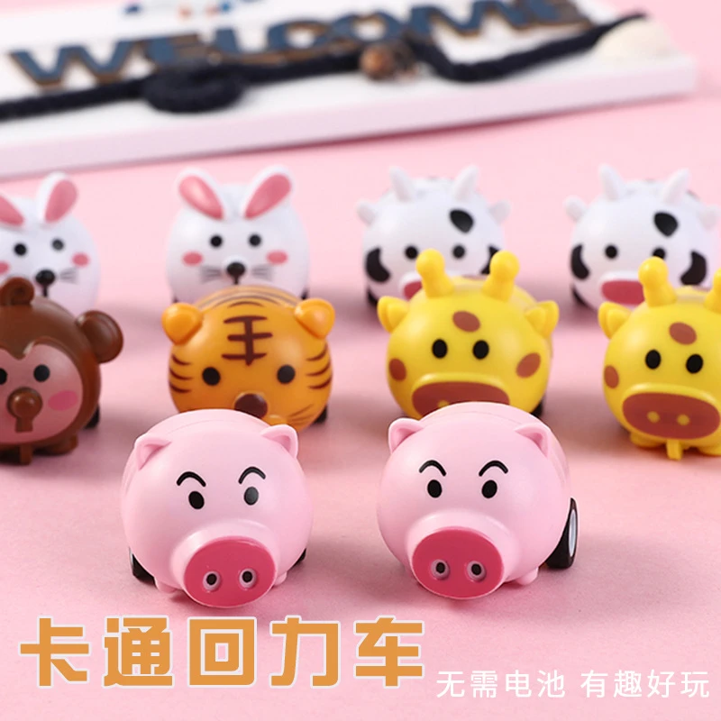 .卡通回力车 儿童小汽车玩具迷你动物回力玩具车幼儿园.颜色可爱.