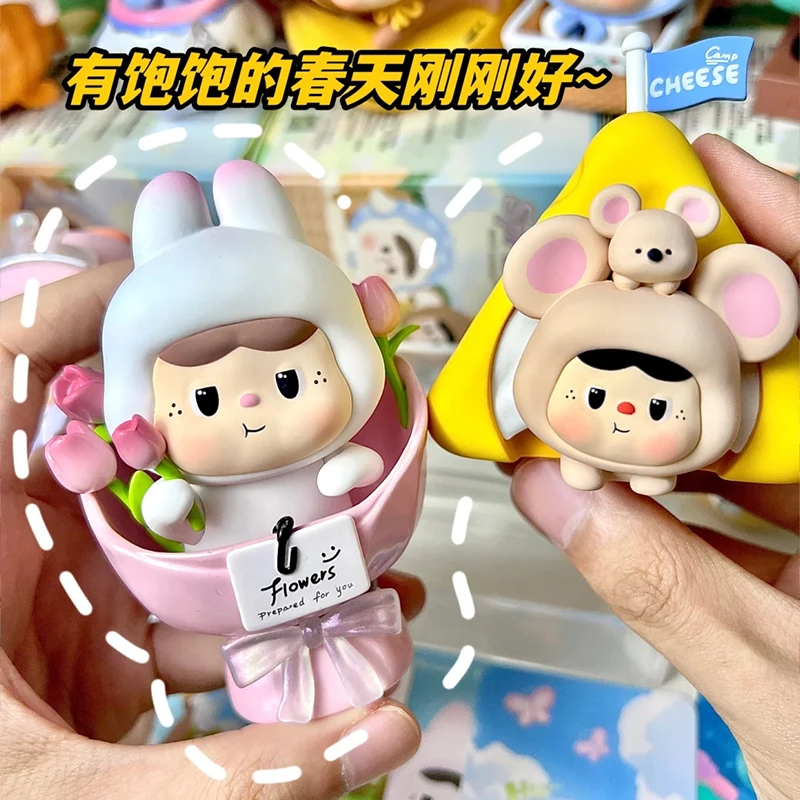 【拆盒】黑玩有饱饱的春天系列 盲盒潮玩可爱手办摆件