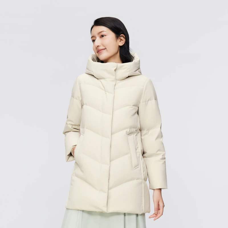 【李好推荐】波司登2023冬季新款女中款经典休闲保暖羽绒服5136