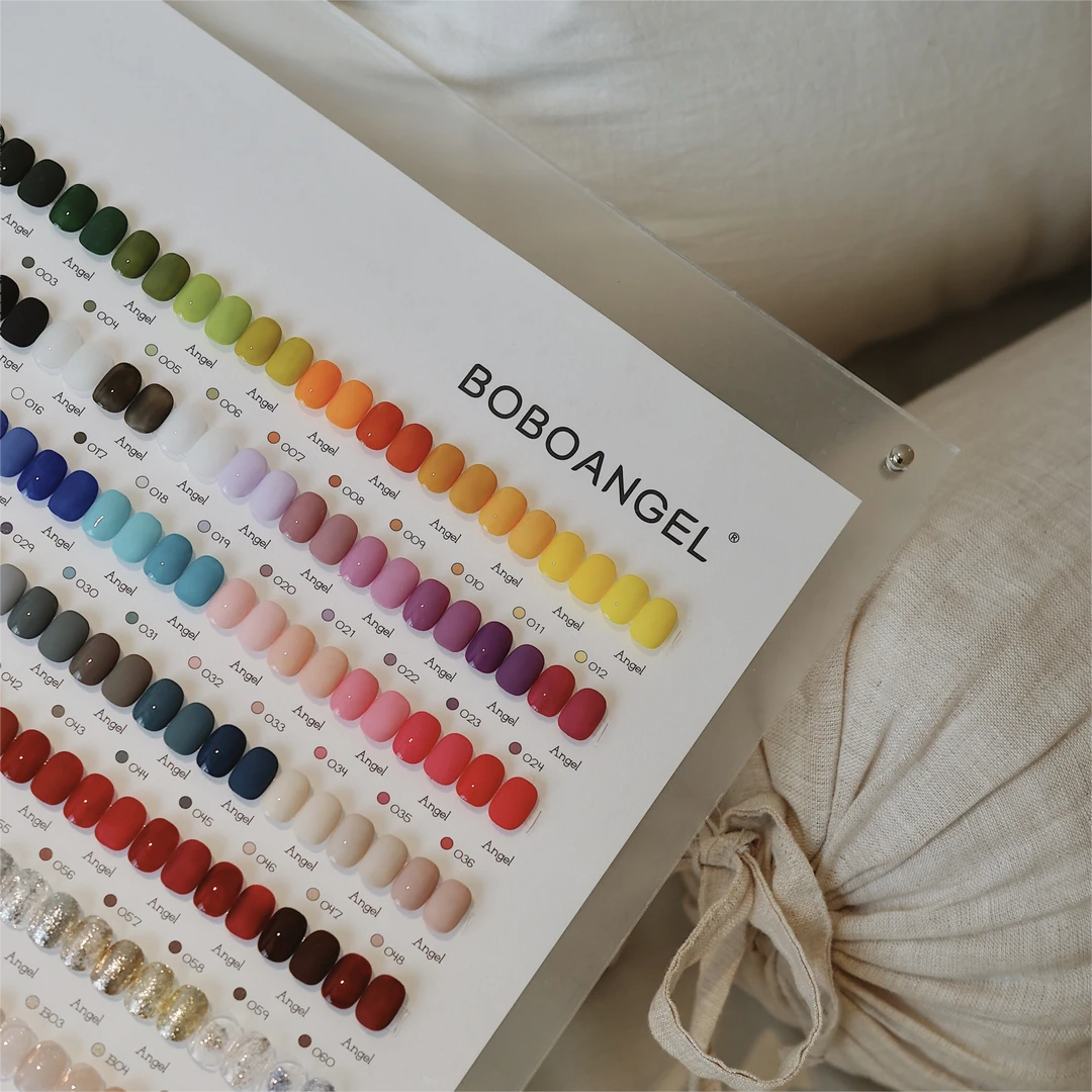 BOBOANGEL【4g全套999】103色全套瓶装甲油胶收纳盒亚克力送色板