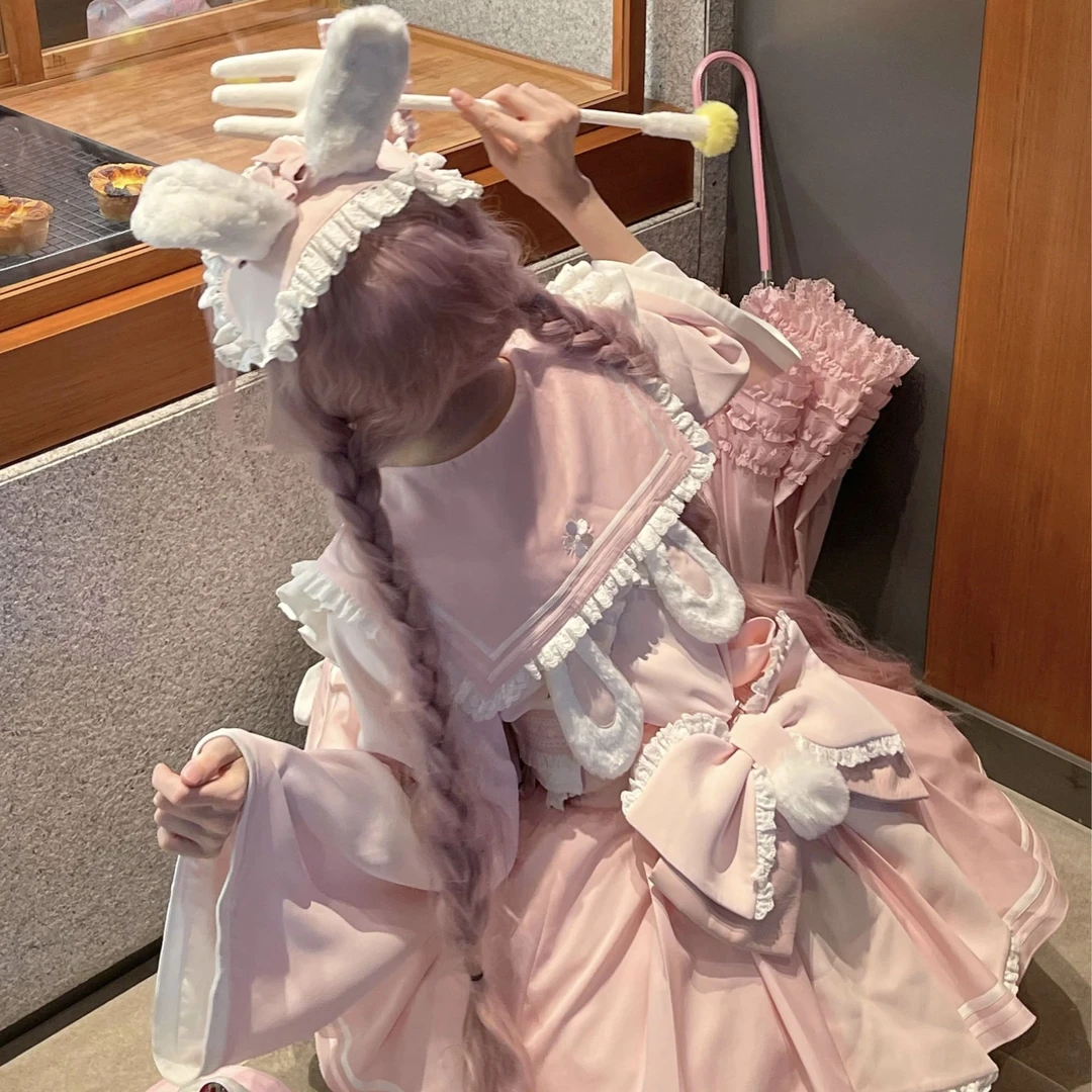 【寄售】一颗小奶糖甜兔奶糖甜美可爱软萌水手服改良lolita套装裙