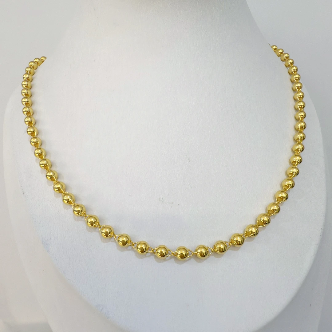 足金999 光珠项链气质男女款黄金链