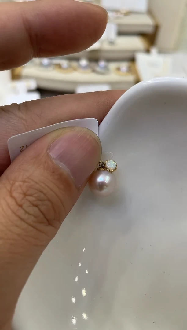 【闪购商品】淡水珍珠颈饰18K金镶嵌清货