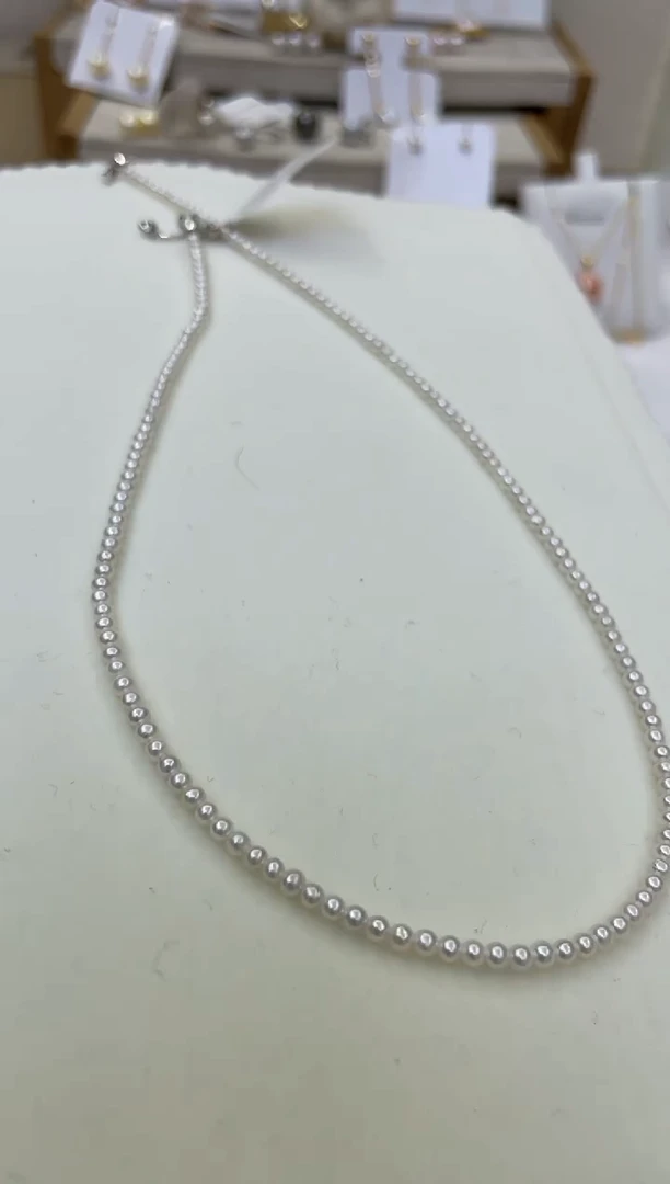 【闪购商品】淡水珍珠颈饰银S925镶嵌仙女链