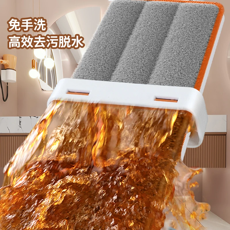 免手洗伸缩拖把擦墙神器家用天花板除棚顶清洁打扫灰尘卫生工具