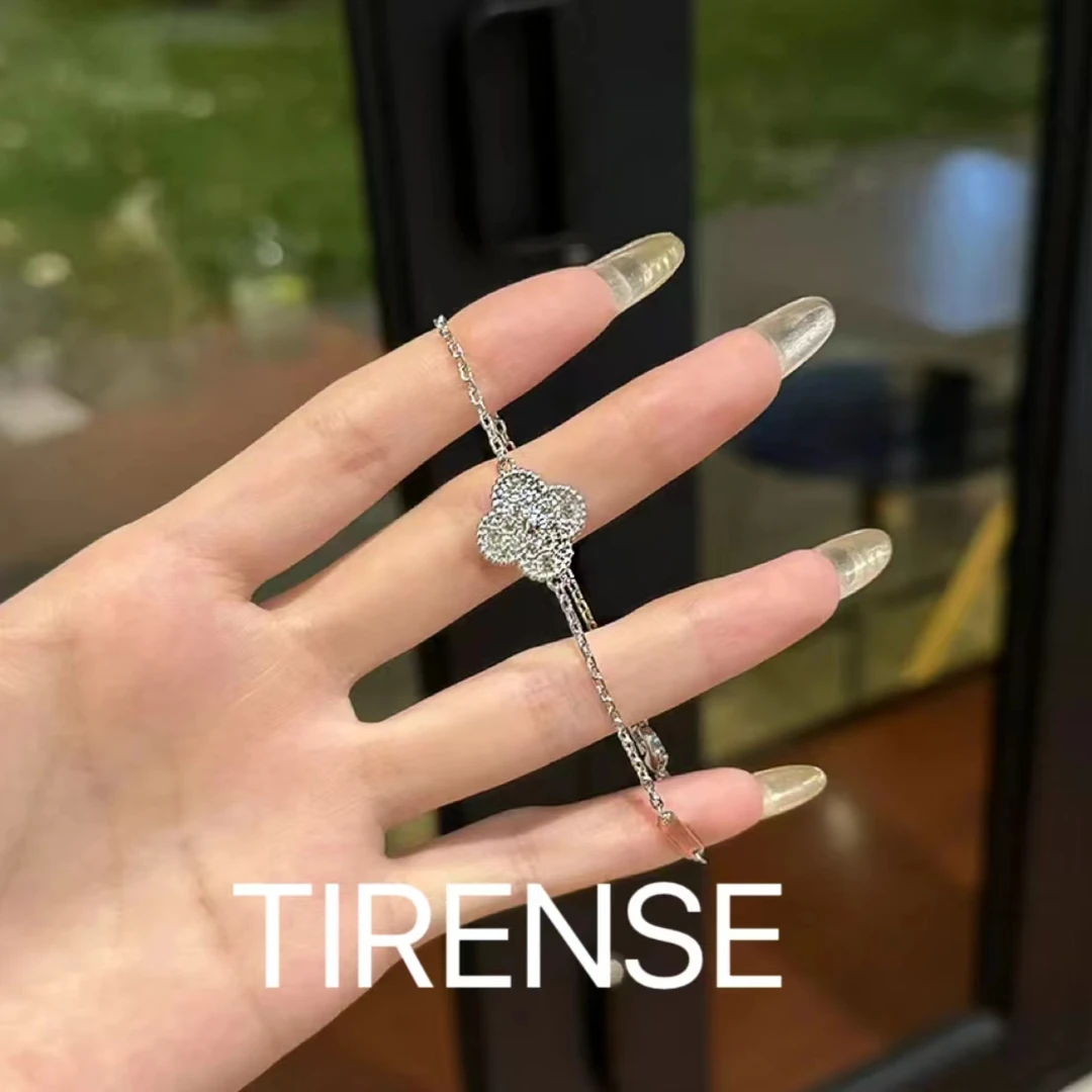 铜合金手链 高定满钻单花系列轻奢气质手链