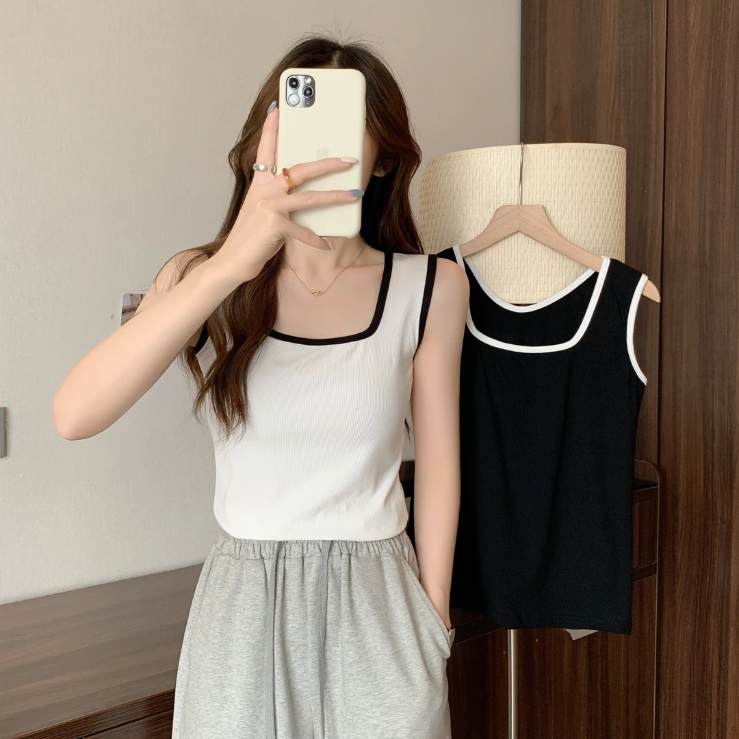 300斤大码外穿显瘦夏季上衣女胖mm宽松大码遮肚子吊带背心正肩T恤