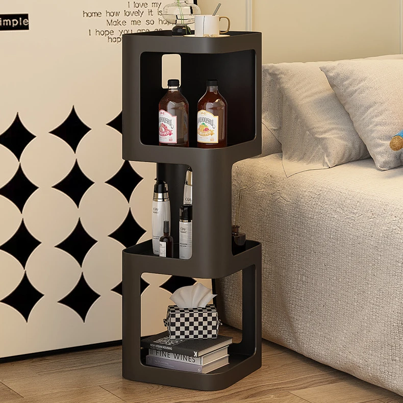 奶油风沙发旁置物架边置物柜客厅边几角几家用边柜铁艺侧边柜