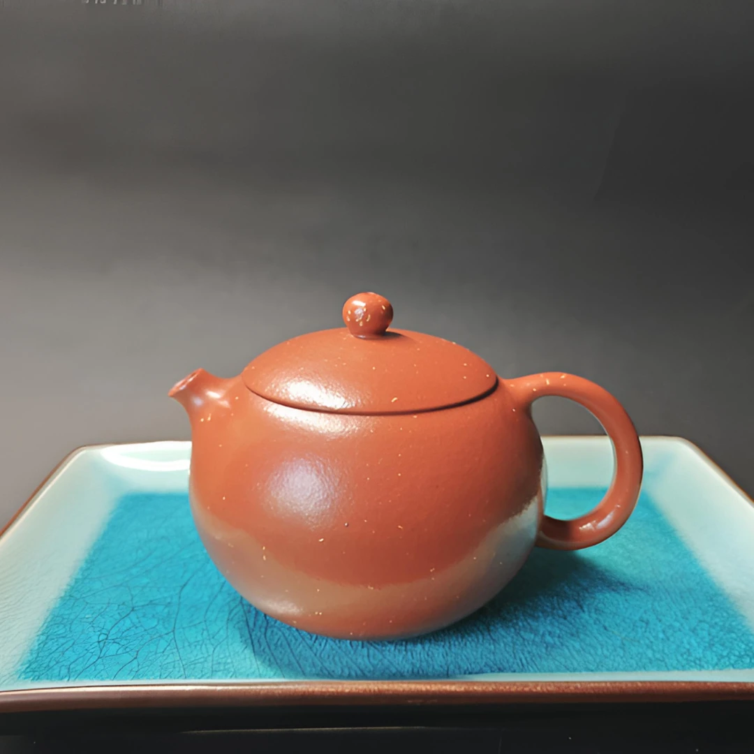 鱼嘴西施/150cc/朱泥 /宜兴原矿手制紫砂壶