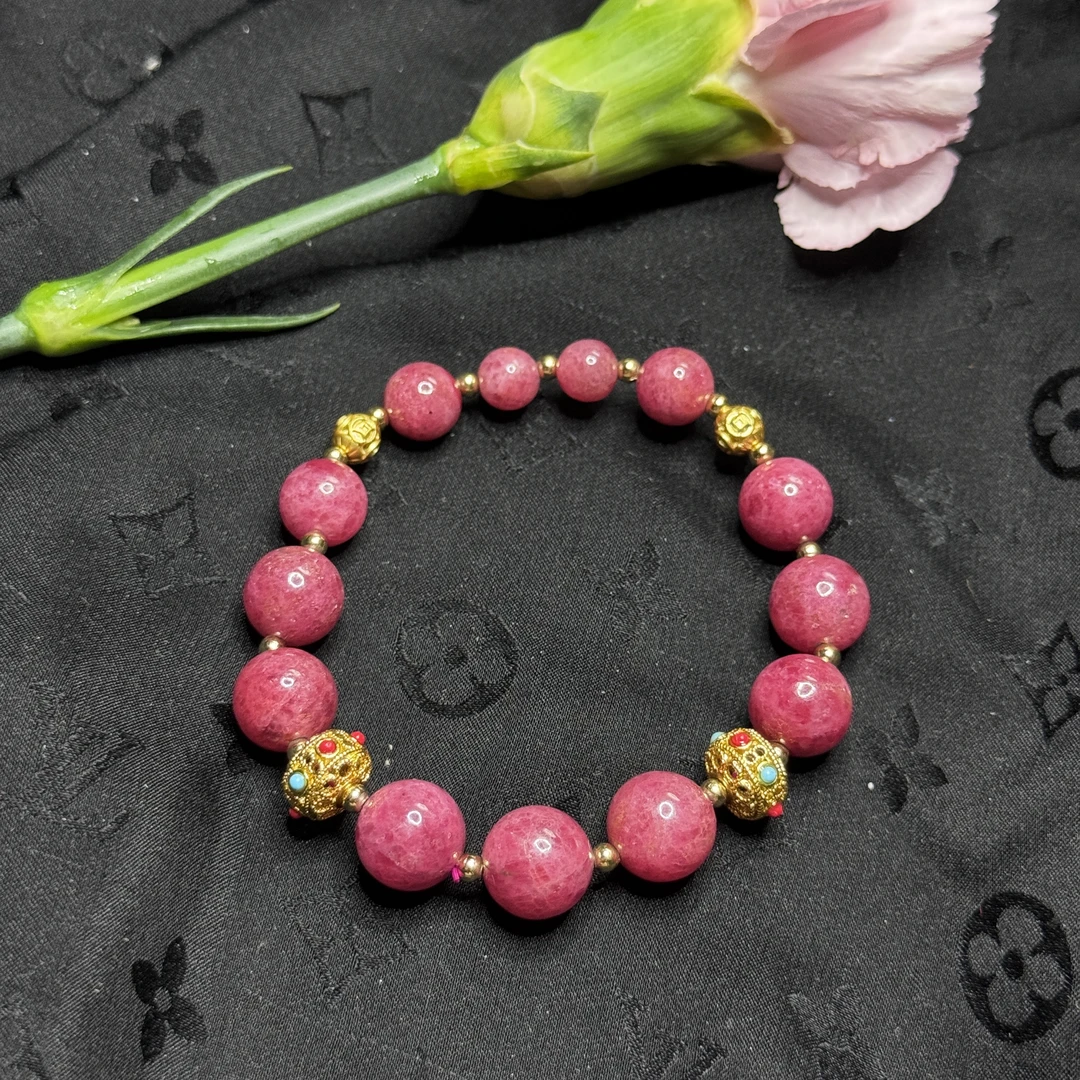 【玉合缘】天然蔷薇石手串百搭 3106