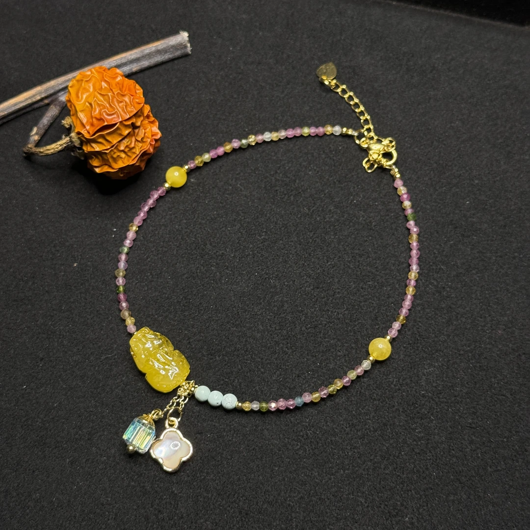 【玉合缘】天然碧玺脚链 4029