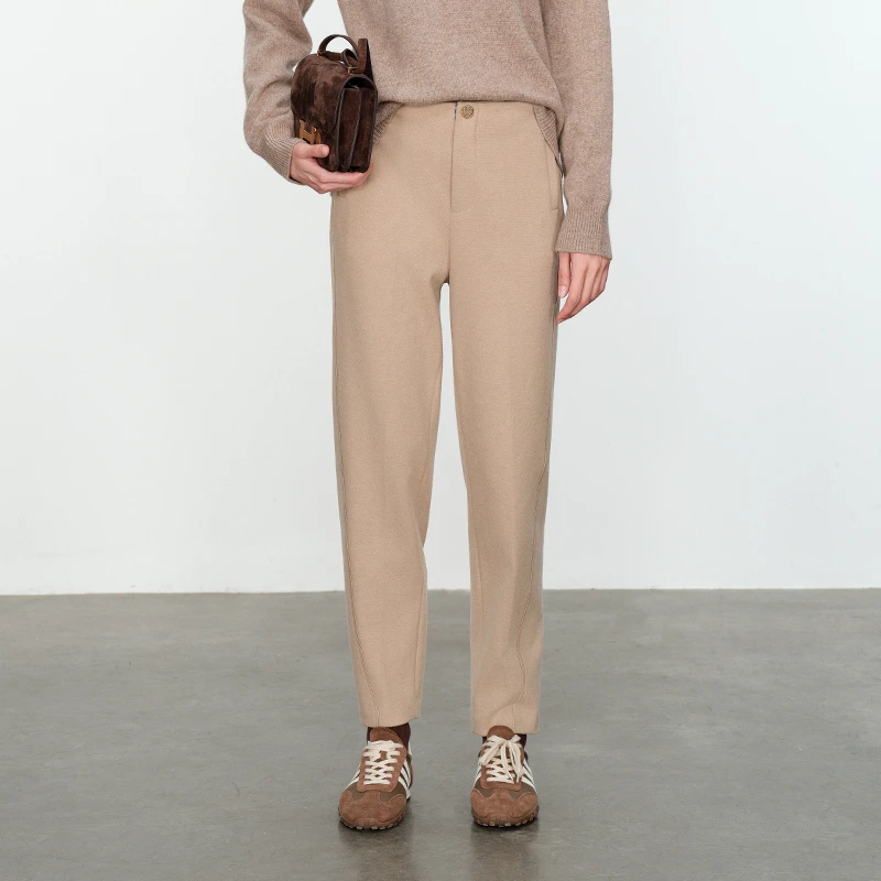 婉甸琥珀褐拉绒长裤1234P20SX4