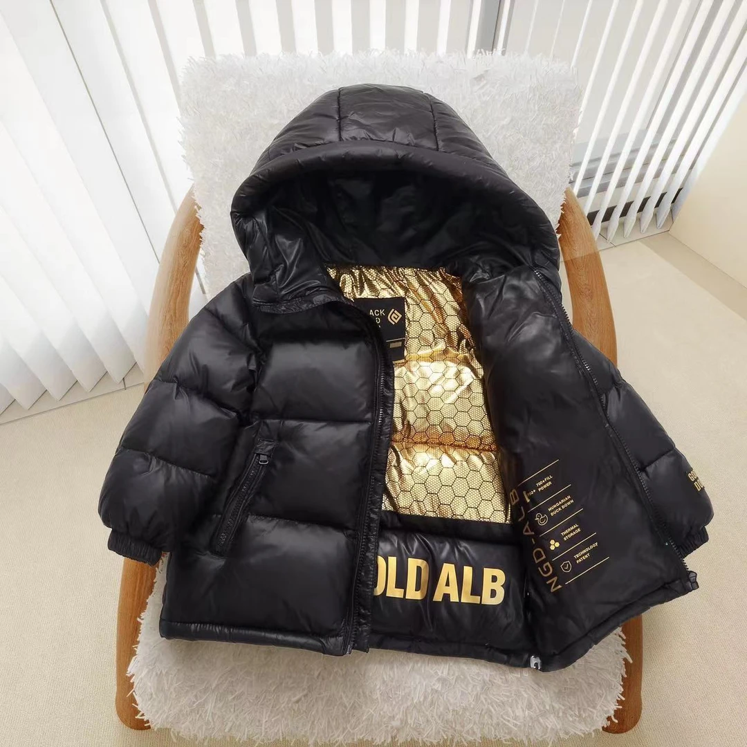 儿童2023新款羽绒服中大童加厚保暖男女童外套潮款连帽洋气时尚