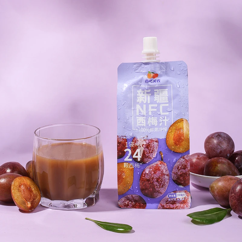新疆NFC西梅汁100%鲜果冷榨200ml*10袋