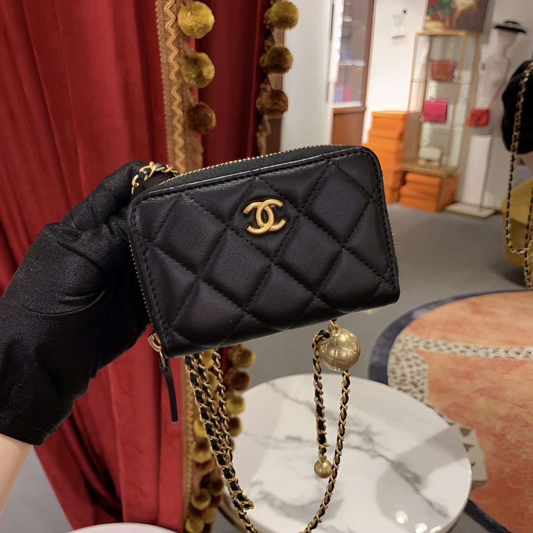 95新 Chanel/香奈儿 GGS萌萌丨金球黑金腰包31开/48894449