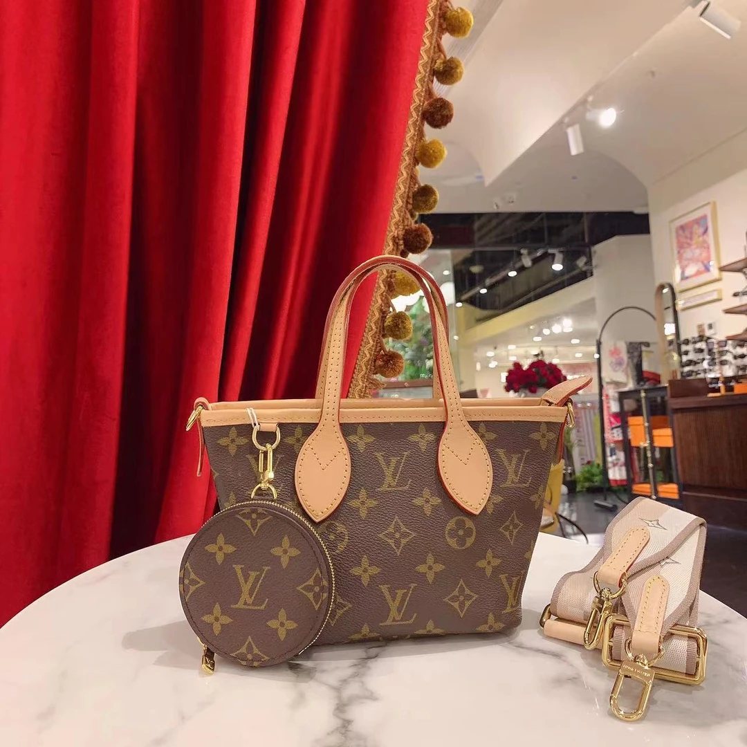 95新 LV GGS丨neverfull bb老花芯片款/53324348