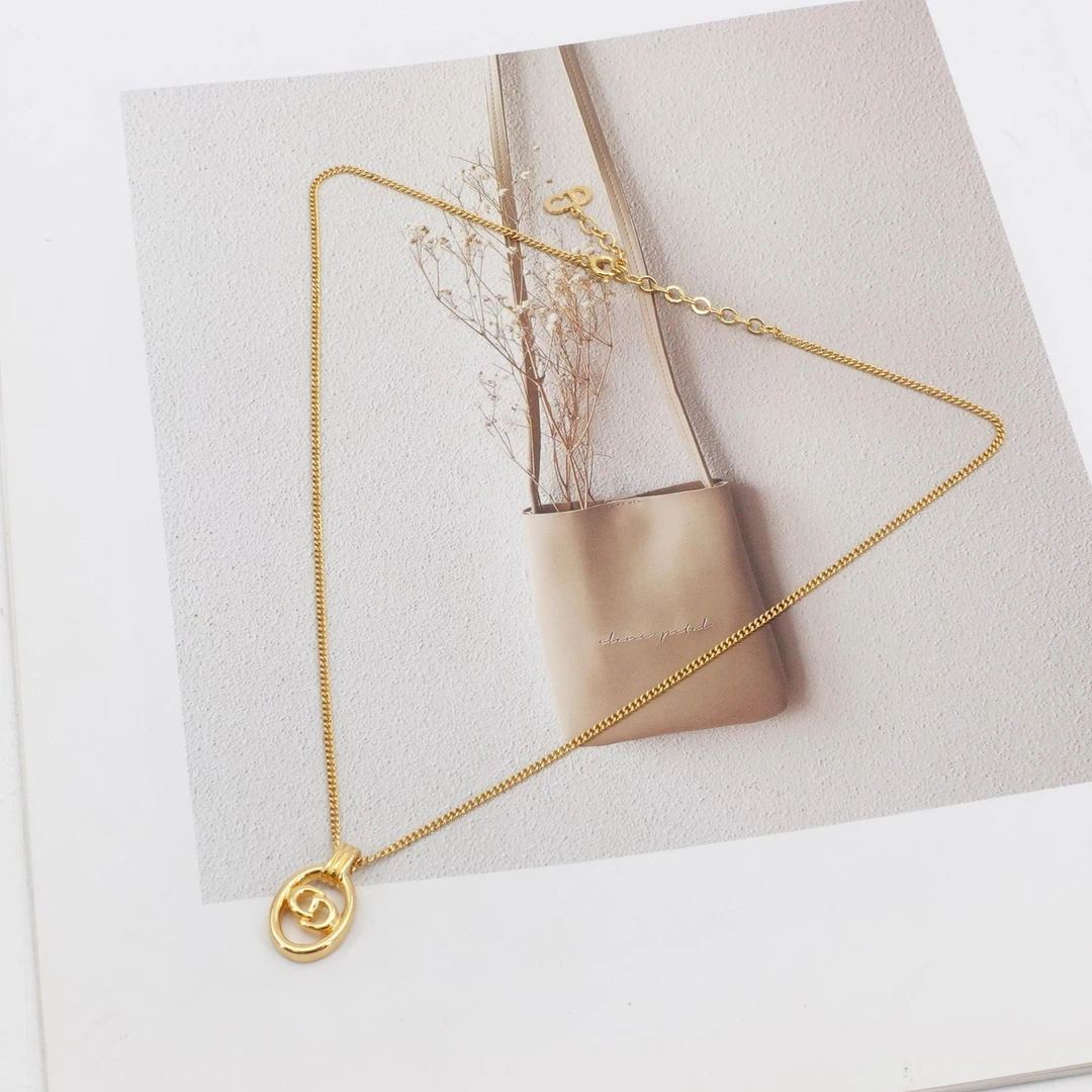 95新 DIOR/迪奥 GGS小七丨金色CD项链 10884784