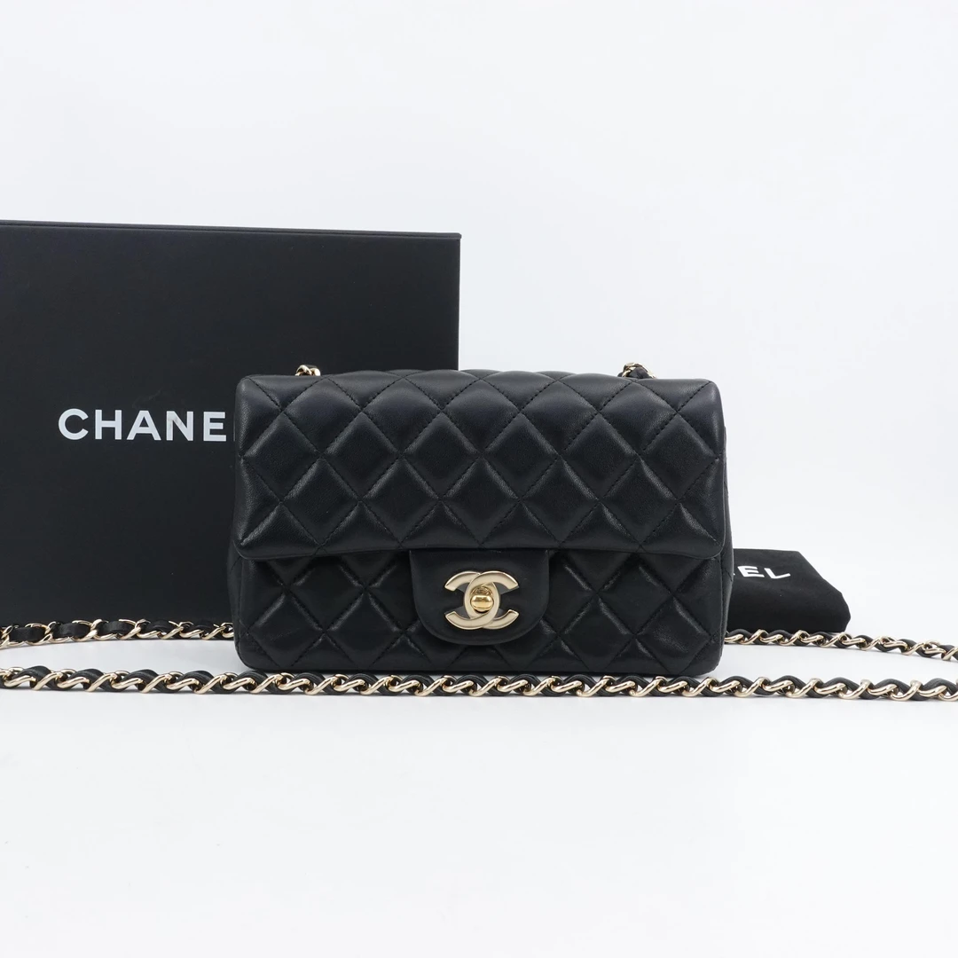 99新 Chanel/香奈儿 CF大mini黑金芯片款 49335026定金/总价39800