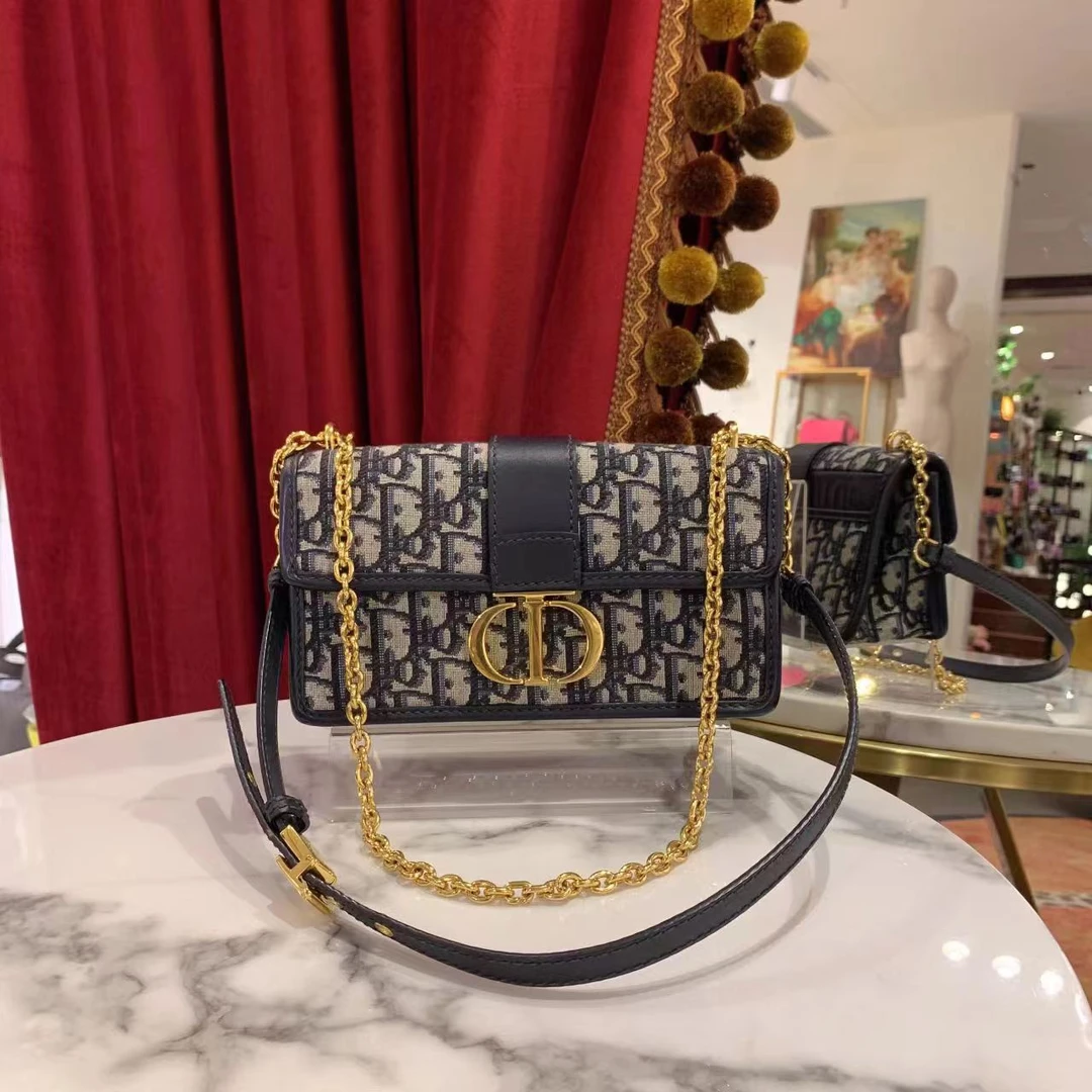 95新 DIOR/迪奥 GGS丨蒙田30新小号老花金扣芯片款65766567