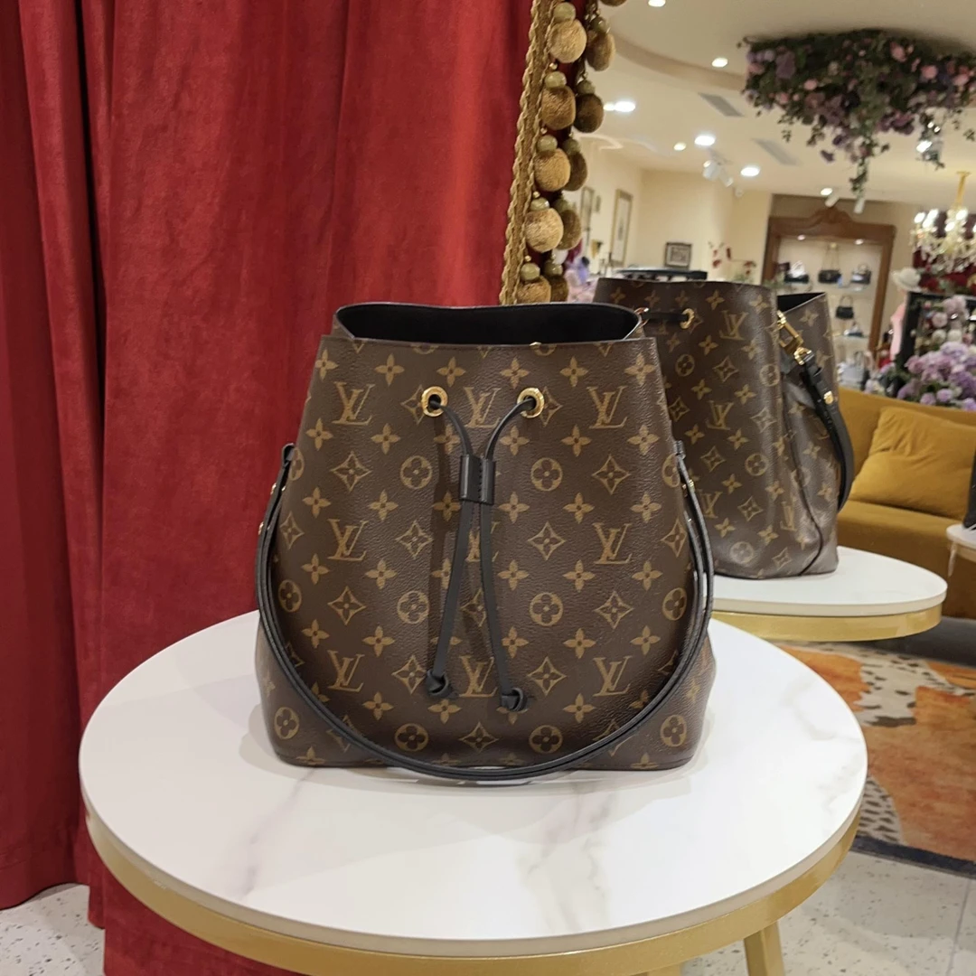 95新 LouisVuitton/路易威登 GGS丨黑水桶老花金扣/19840426