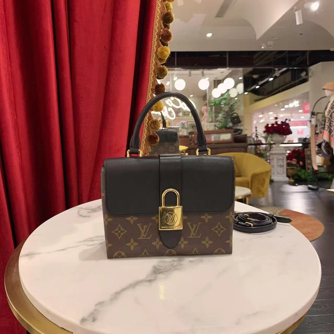 95新 LouisVuitton/路易威登 GGS萌萌 lockbb黑色锁头包 69531772