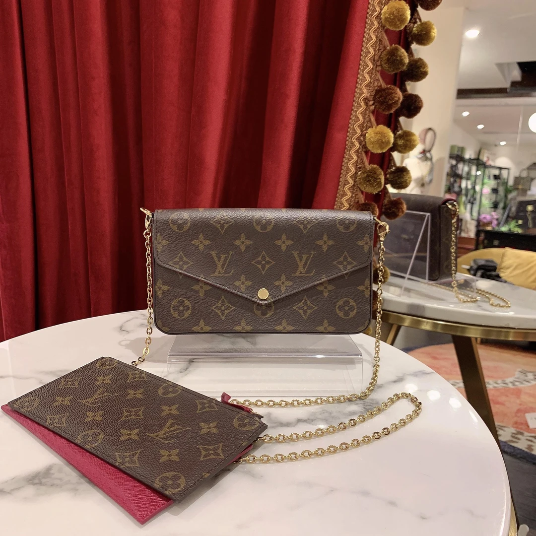 95新 LV GGS丨三合一老花金扣芯片款 24566142