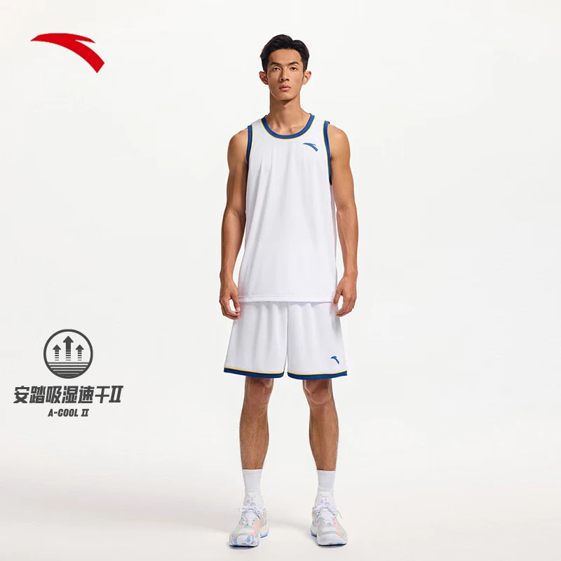 安踏CUBAL联赛丨篮球比赛套装男士秋季潮流款运动薄款152431220