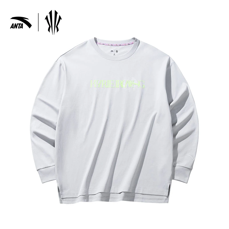 安踏凯里·欧文系列丨篮球长袖t恤秋季纯棉宽松运动上衣172431404