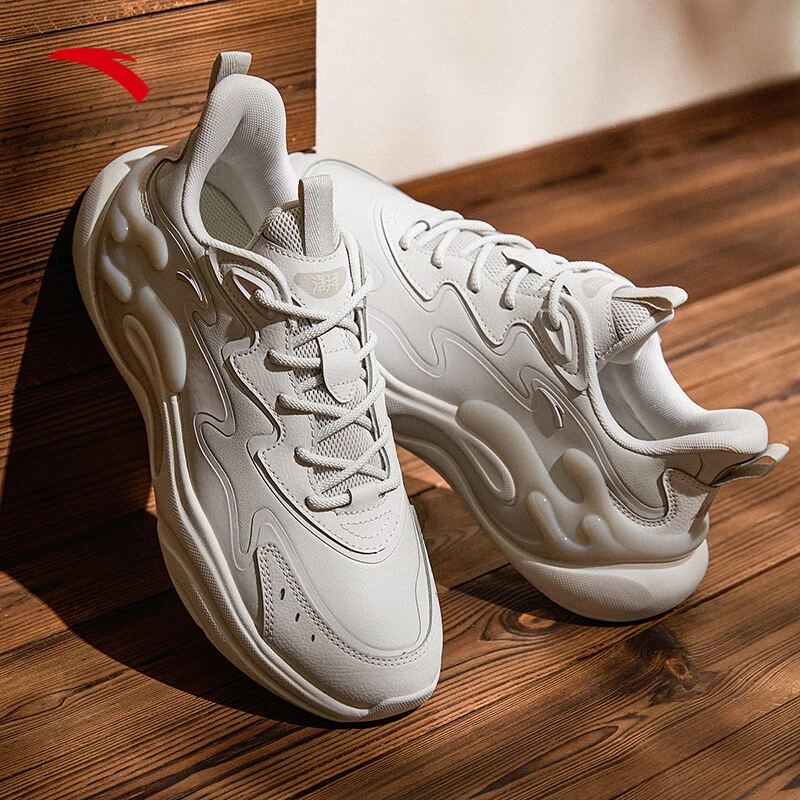 安踏潮拜6男子男款冬季新款休闲运动鞋轻便潮流舒适休闲鞋复古