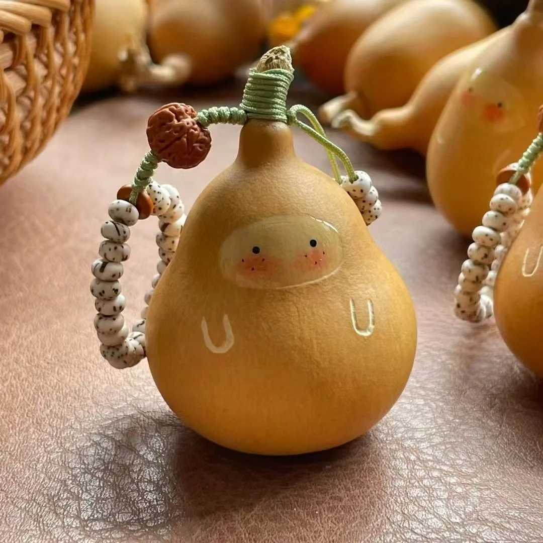 原创新品天然葫芦手把随身把玩文玩复古创意包包挂饰手捻小葫芦龙