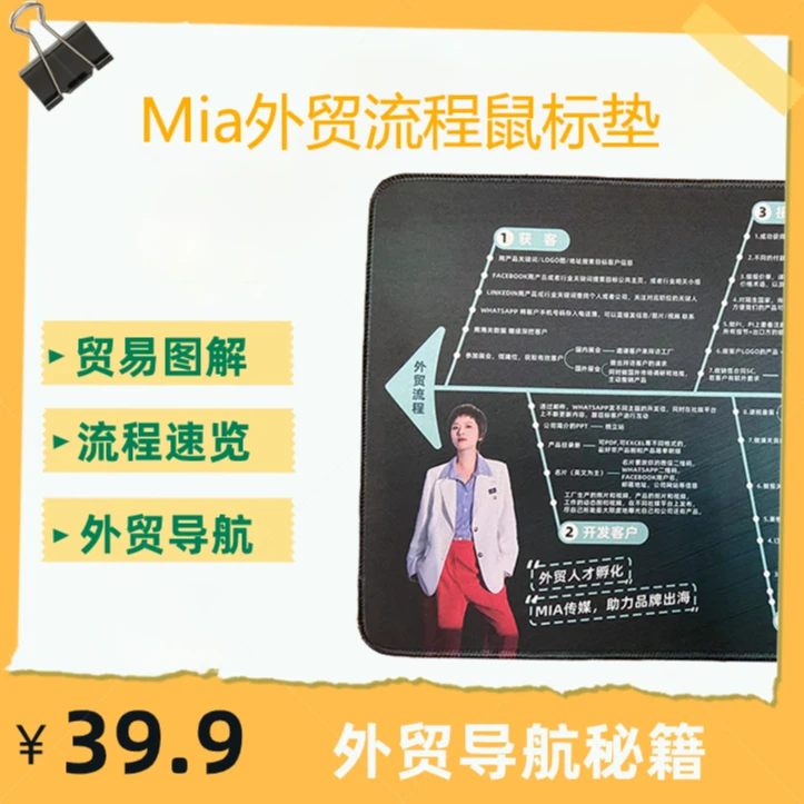 Mia外贸行业导图 外贸心得大号鼠标垫
