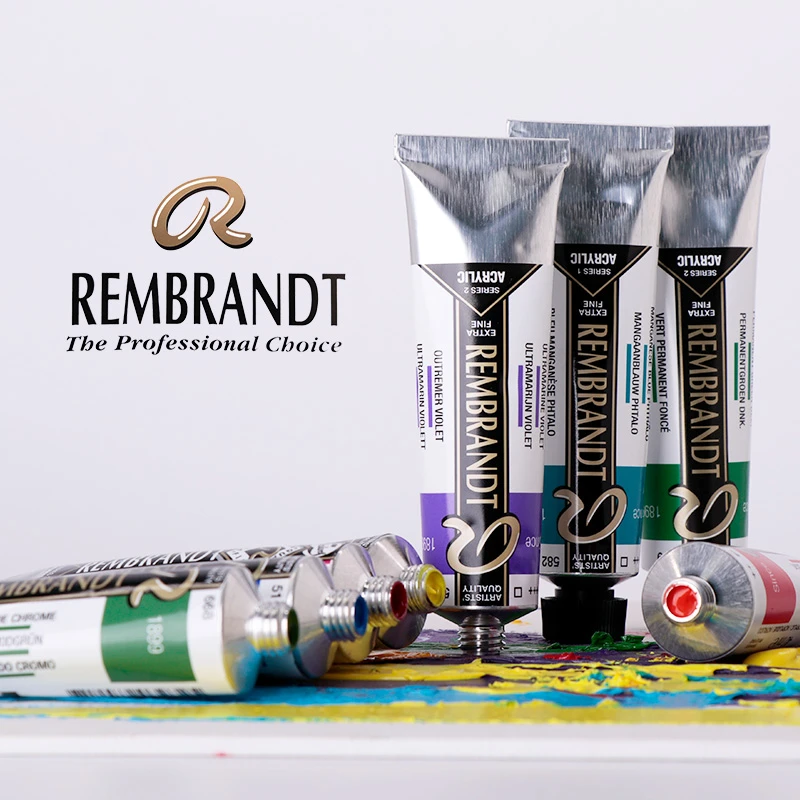 荷兰进口单支REMBRANDT伦勃朗丙烯颜料专业diy彩绘鞋40ml管状