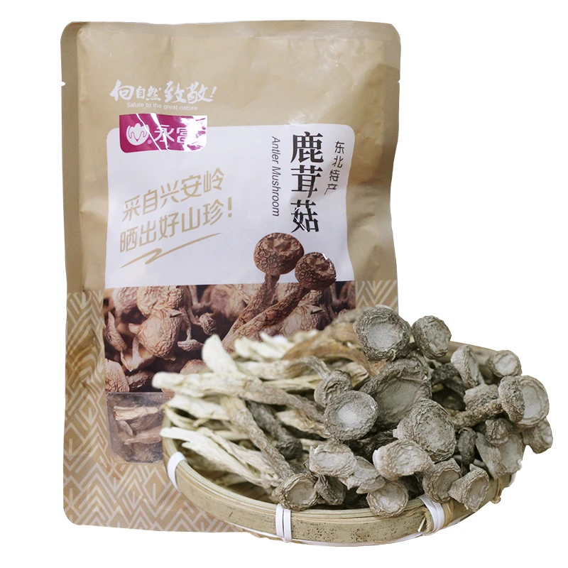 永富东北特产大兴安岭鹿茸菇100g*2袋